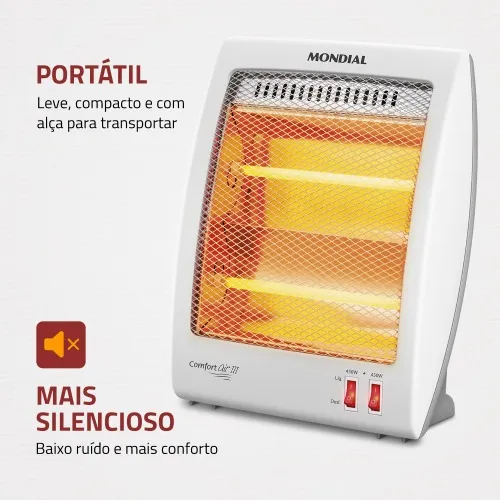 Aquecedor de ambientes 900W 2 em 1 quartzo Confort III - A-16  220V