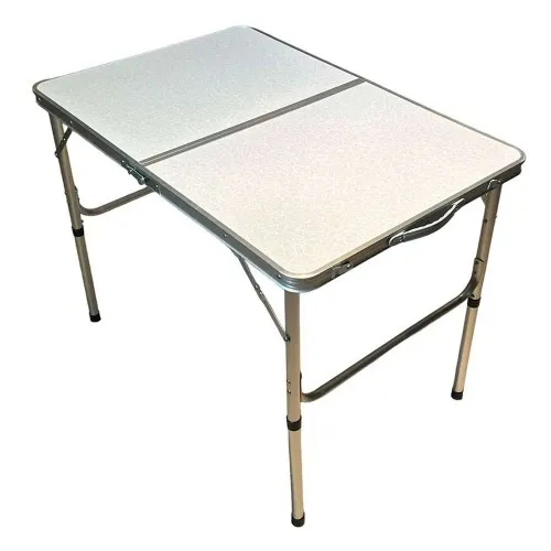 Mesa de alumínio dobrável com tampão de mdf 90 x 60 x 40/68,5cm - 07679