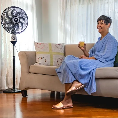 Ventilador de coluna 50 cm oscilante 8 pás com 3 velocidades - Flow Turbo  220V
