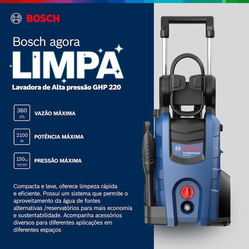 Lavadora de alta pressão 2200 libras com acessórios - GHP 220  220V Lavadora de alta pressão 2200 libras com acessórios - GHP 220  220V
