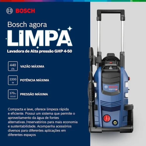 Lavadora de alta pressão 2500 libras com acessórios - GHP 4-50  220V