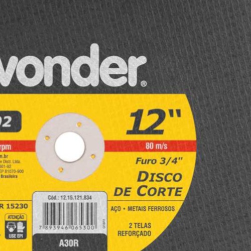 Disco de corte para metal 300 x 3,2 x 19,05 mm - VDR02 