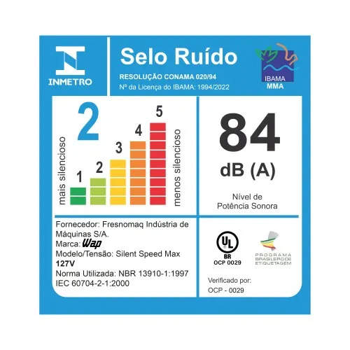 Aspirador de pó 3 em 1 portátil e vertical 1.350 watts - Silent Speed Max  110V