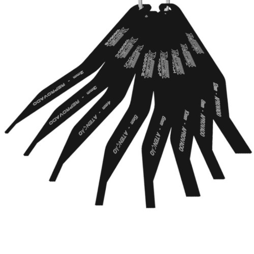 Cálibre para inspeção do nível de desgaste do material de atrito de pastilhas de freio - 106050 Cálibre para inspeção do nível de desgaste do material de atrito de pastilhas de freio - 106050