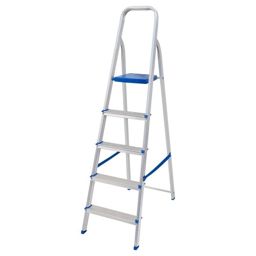 Escada de alumínio 5 degraus modelo residencial - 5103 Escada de alumínio 5 degraus modelo residencial - 5103