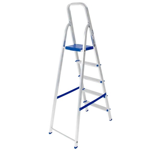 Escada de alumínio 5 degraus modelo residencial - 5103 Escada de alumínio 5 degraus modelo residencial - 5103