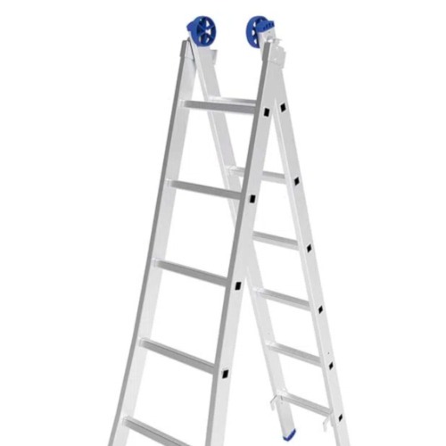 Escada de alum�nio extens�vel 1,90 x 3,09 m 2 x 6 degraus 3 em 1