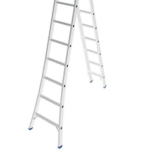 Escada de alumínio extensível 2,74 x 4,5 m 2 x 9 degraus 3 em 1