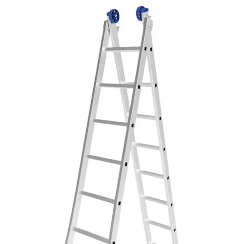 Escada de alumínio extensível 2,46 x 4,21 m 2 x 8 degraus 3 em 1