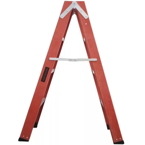 Escada tesoura dupla em fibra de vidro 4 degraus 1,20 m - ESC04120 
