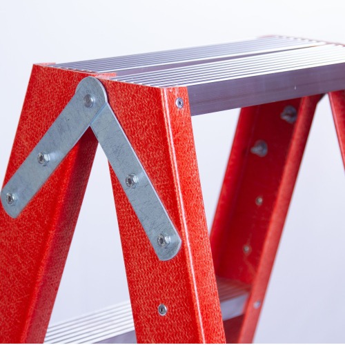 Escada de fibra de vidro 14 degraus 4,2 m modelo americana dupla - ESC14420 Escada de fibra de vidro 14 degraus 4,2 m modelo americana dupla - ESC14420