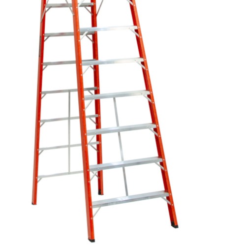 Escada tesoura dupla em fibra de vidro 15 degraus 4,50 m - ESC15450 Escada tesoura dupla em fibra de vidro 15 degraus 4,50 m - ESC15450