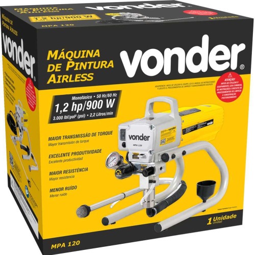 M�quina de pintura airless 900 watts 3.000 psi - MPA 120  110V