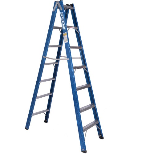 Escada tesoura dupla em fibra de vidro 7 degraus 2,10 m - Premium