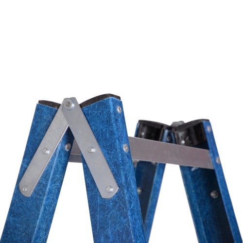 Escada tesoura dupla em fibra de vidro 5 degraus 1,5 m - Premium Escada tesoura dupla em fibra de vidro 5 degraus 1,5 m - Premium