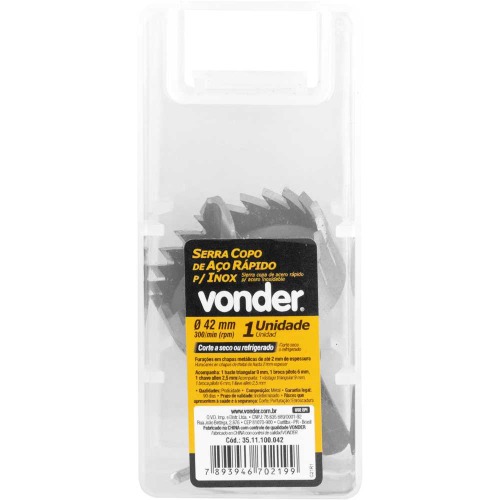 Serra copo de a�o r�pido 42 mm para inox