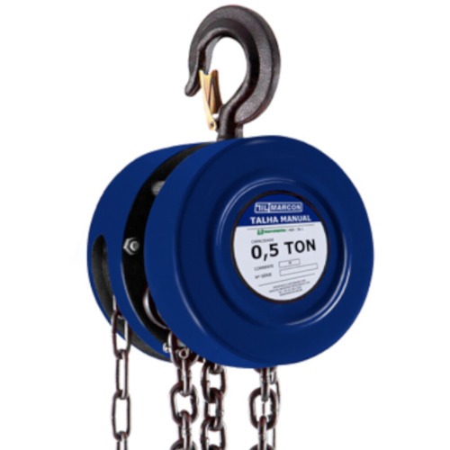 Talha manual com capacidade de 500 kg e 3 metros de corrente - TA-1 Talha manual com capacidade de 500 kg e 3 metros de corrente - TA-1