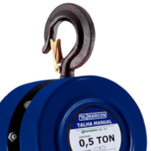 Talha manual com capacidade de 500 kg e 5 metros de corrente - TA-2 Talha manual com capacidade de 500 kg e 5 metros de corrente - TA-2