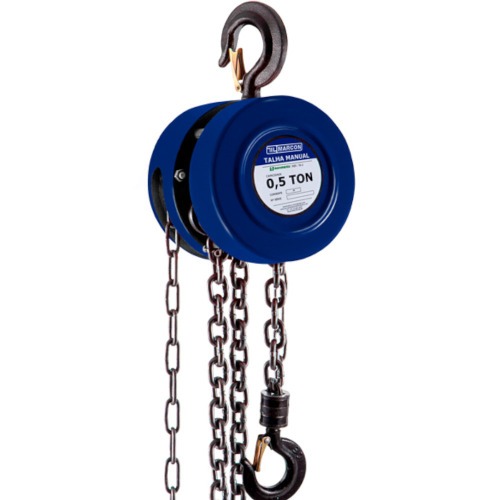 Talha manual com capacidade de 500 kg e 5 metros de corrente - TA-2 Talha manual com capacidade de 500 kg e 5 metros de corrente - TA-2