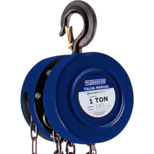 Talha manual com capacidade de 1000 kg e 3 metros de corrente - TA-3 Talha manual com capacidade de 1000 kg e 3 metros de corrente - TA-3
