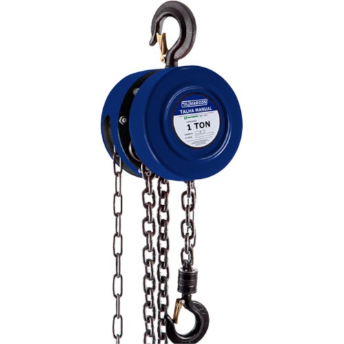 Talha manual com capacidade de 1000 kg e 3 metros de corrente - TA-3 Talha manual com capacidade de 1000 kg e 3 metros de corrente - TA-3