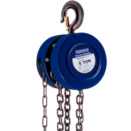 Talha manual com capacidade de 5000 kg e 5 metros de corrente - TA-10