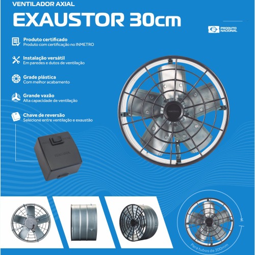 Exaustor axial 30 cm - Linha Comercial  220V Exaustor axial 30 cm - Linha Comercial  220V