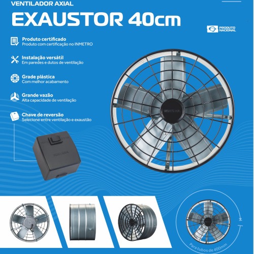 Exaustor axial 40 cm - Linha Comercial  220V Exaustor axial 40 cm - Linha Comercial  220V
