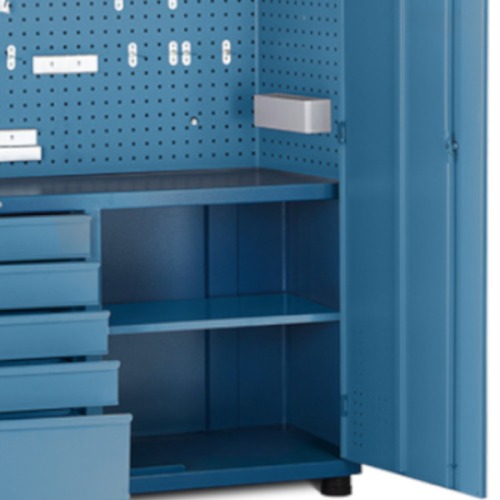 Armrio para ferramentas com 1 prateleira 5 gavetas e porta em ao - AM-1004