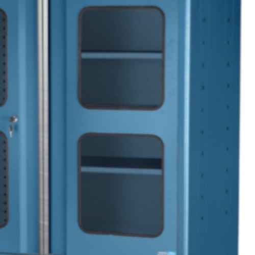 Armário para ferramentas com 3 prateleiras 9 gavetas e portas de vidro - AM-1023 Armário para ferramentas com 3 prateleiras 9 gavetas e portas de vidro - AM-1023