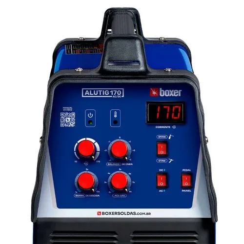 Inversora de solda Tig 170A para alumínio AC/DC monofásica - ALUTIG 170 AC/DC  220V
