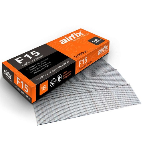 Pino para pinador pneumático tipo F 1,05 x 15 mm com 5.000 peças - F15 Pino para pinador pneumático tipo F 1,05 x 15 mm com 5.000 peças - F15