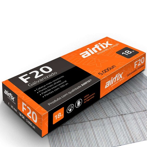 Pino para pinador pneumático tipo F 1,05 x 20 mm com 5.000 peças - F20 Pino para pinador pneumático tipo F 1,05 x 20 mm com 5.000 peças - F20