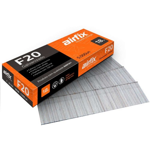 Pino para pinador pneumático tipo F 1,05 x 20 mm com 5.000 peças - F20 Pino para pinador pneumático tipo F 1,05 x 20 mm com 5.000 peças - F20