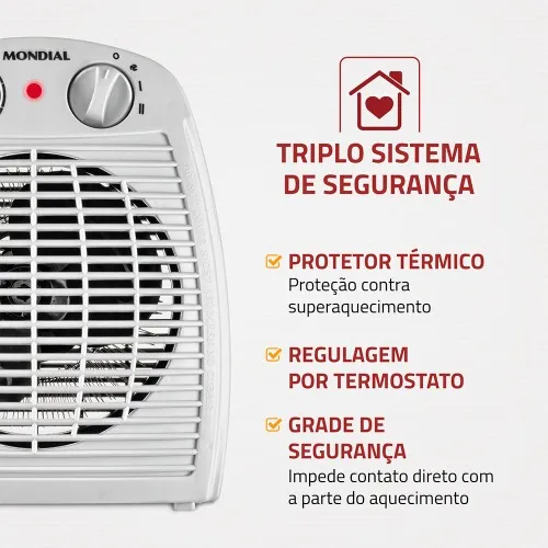 Aquecedor de ambientes 2.000 watts 3 em 1 - A-08  220V