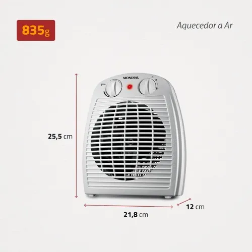Aquecedor de ambientes 2.000 watts 3 em 1 - A-08  220V
