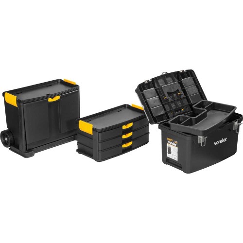 Caixa pl�stica para ferramentas com rodas 46,0 x 26,0 x 82,0 cm - CRV0500