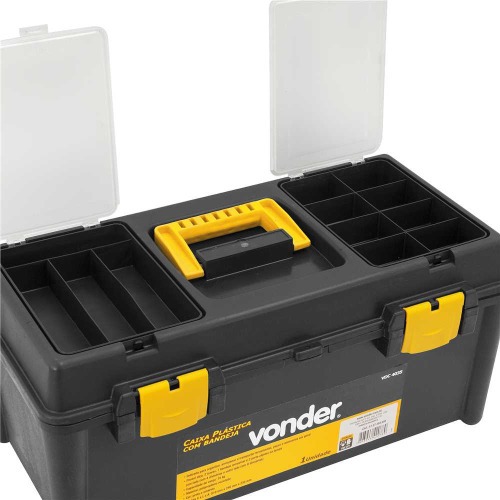 Caixa plástica para ferramentas com bandeja 51,0 x 24,0 x 23,3 cm - VDC 4035 Caixa plástica para ferramentas com bandeja 51,0 x 24,0 x 23,3 cm - VDC 4035