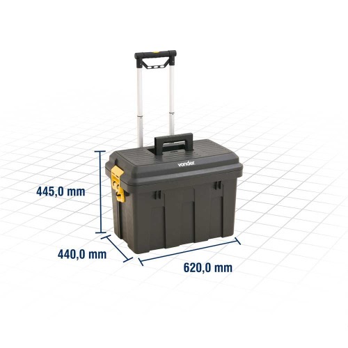 Caixa plástica para ferramentas com rodas 62,0 x 44,0 x 44,5 cm - CRV0 200 Caixa plástica para ferramentas com rodas 62,0 x 44,0 x 44,5 cm - CRV0 200