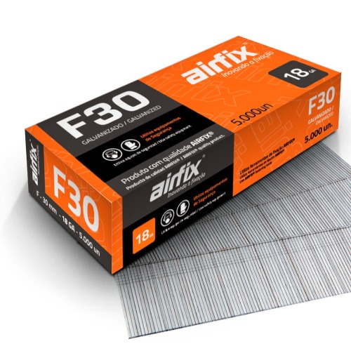 Pino para pinador pneumático tipo F 1,05 x 30 mm com 5.000 peças - F30 Pino para pinador pneumático tipo F 1,05 x 30 mm com 5.000 peças - F30