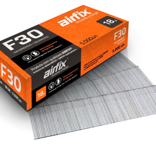 Pino para pinador pneumático tipo F 1,05 x 30 mm com 5.000 peças - F30 Pino para pinador pneumático tipo F 1,05 x 30 mm com 5.000 peças - F30