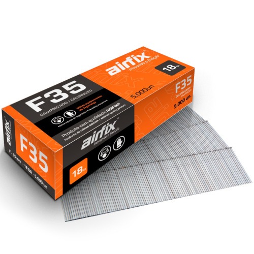 Pino para pinador pneumático tipo F 1,05 x 35 mm com 5.000 peças - F35 Pino para pinador pneumático tipo F 1,05 x 35 mm com 5.000 peças - F35