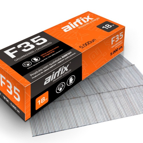 Pino para pinador pneumático tipo F 1,05 x 35 mm com 5.000 peças - F35 Pino para pinador pneumático tipo F 1,05 x 35 mm com 5.000 peças - F35