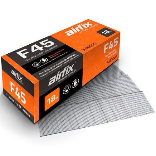 Pino para pinador pneumático tipo F 1,05 x 45 mm com 5.000 peças - F45 Pino para pinador pneumático tipo F 1,05 x 45 mm com 5.000 peças - F45