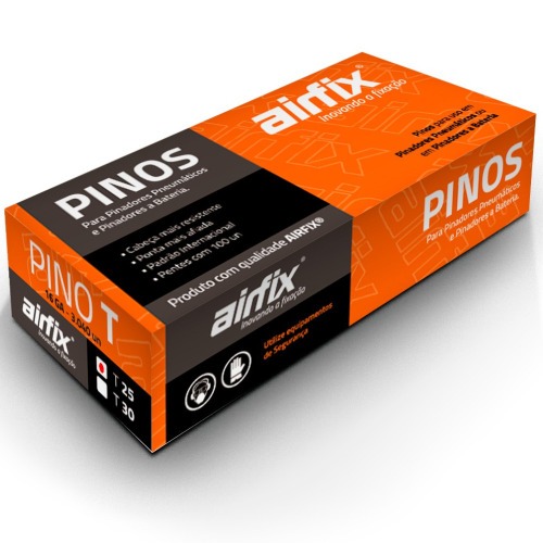 Pino para pinador pneumático tipo T 1,4 x 25 mm com 3.040 peças - T25 Pino para pinador pneumático tipo T 1,4 x 25 mm com 3.040 peças - T25