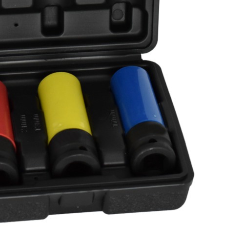 Jogo de soquete de impacto longo para roda de liga leve 17 a 21 mm 1/2