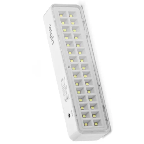 Kit 10 Luminárias de emergência 30 Leds branca  110V/220V
