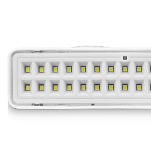 Kit 10 Luminárias de emergência 30 Leds branca  110V/220V