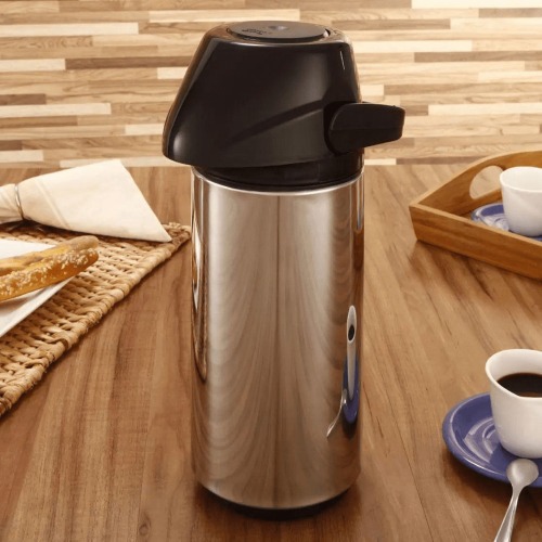 Garrafa t�rmica de press�o em a�o inox 1,0L - Air Pot New