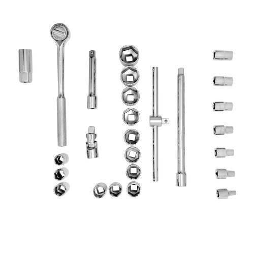 Jogo de soquete estriado 1/4